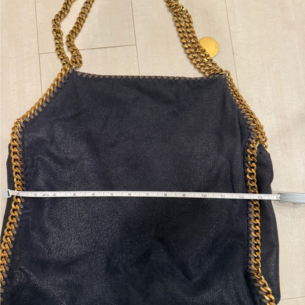 Stella McCartney Navy Falabella Bag with Gold Chain - Picture 10 of 12